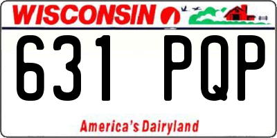 WI license plate 631PQP