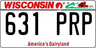 WI license plate 631PRP