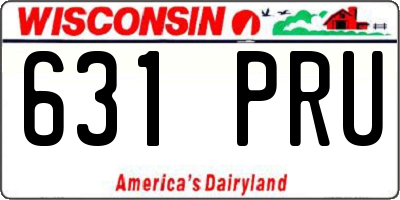 WI license plate 631PRU