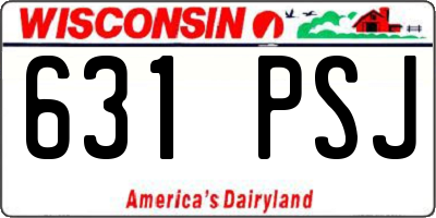 WI license plate 631PSJ