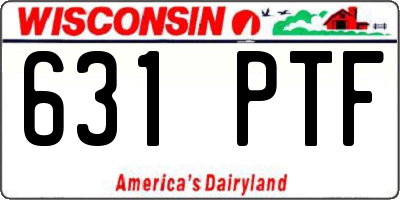WI license plate 631PTF