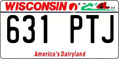 WI license plate 631PTJ
