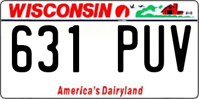 WI license plate 631PUV