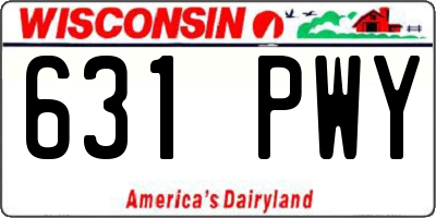 WI license plate 631PWY
