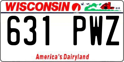 WI license plate 631PWZ