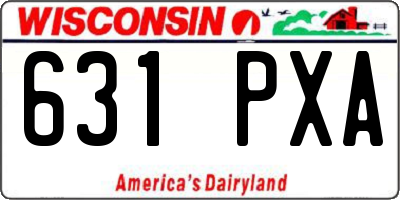 WI license plate 631PXA