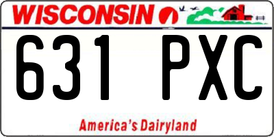WI license plate 631PXC