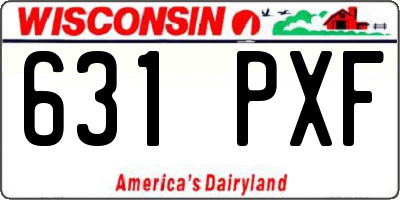 WI license plate 631PXF