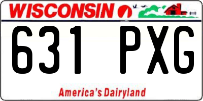 WI license plate 631PXG