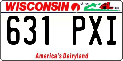 WI license plate 631PXI