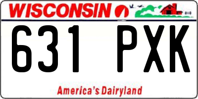 WI license plate 631PXK