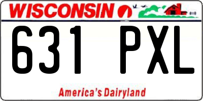 WI license plate 631PXL