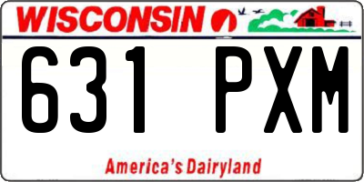 WI license plate 631PXM