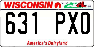 WI license plate 631PXO