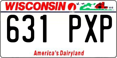 WI license plate 631PXP