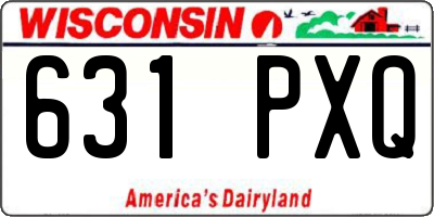 WI license plate 631PXQ
