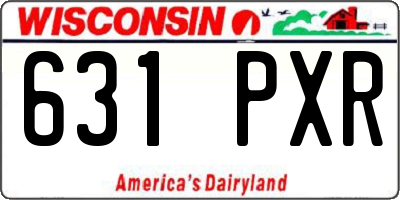 WI license plate 631PXR