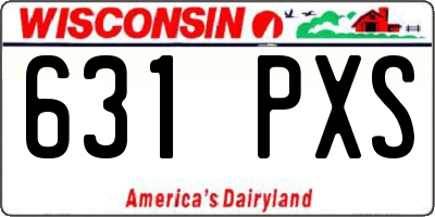 WI license plate 631PXS