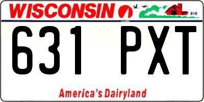 WI license plate 631PXT