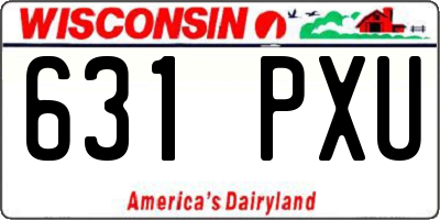 WI license plate 631PXU