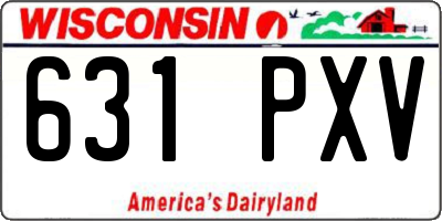 WI license plate 631PXV