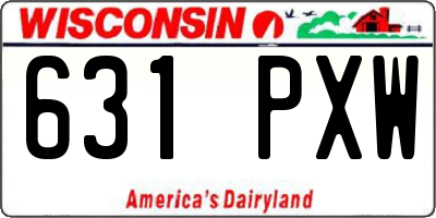 WI license plate 631PXW