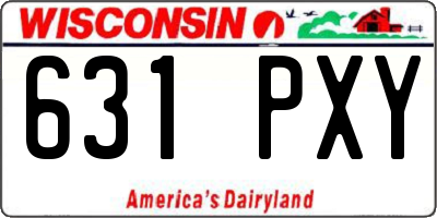 WI license plate 631PXY
