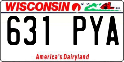 WI license plate 631PYA