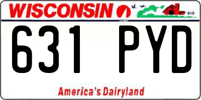 WI license plate 631PYD