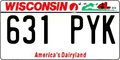 WI license plate 631PYK