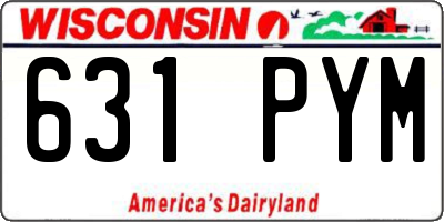 WI license plate 631PYM