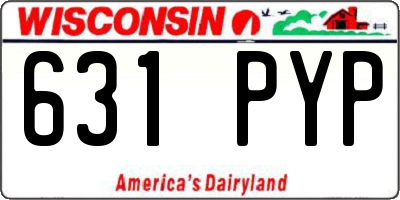 WI license plate 631PYP