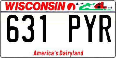 WI license plate 631PYR