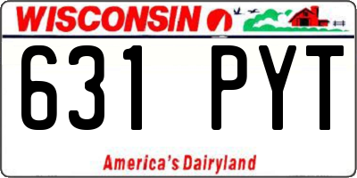 WI license plate 631PYT