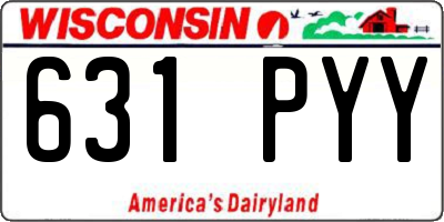 WI license plate 631PYY