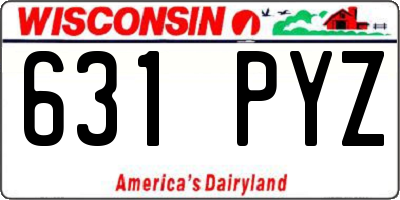 WI license plate 631PYZ