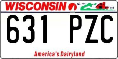 WI license plate 631PZC