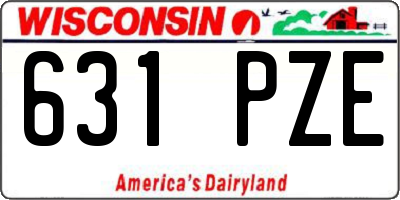 WI license plate 631PZE