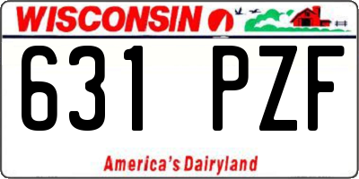 WI license plate 631PZF