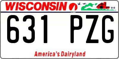 WI license plate 631PZG