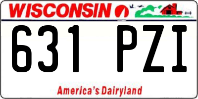 WI license plate 631PZI