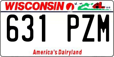 WI license plate 631PZM