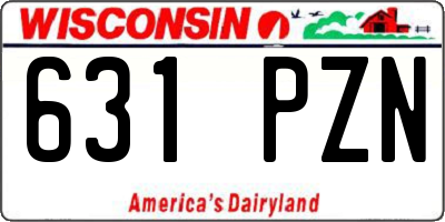 WI license plate 631PZN