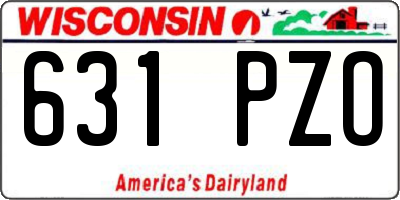 WI license plate 631PZO