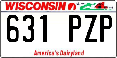 WI license plate 631PZP