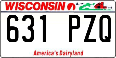 WI license plate 631PZQ