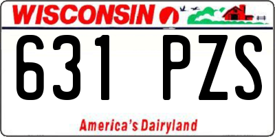 WI license plate 631PZS
