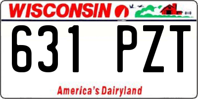 WI license plate 631PZT