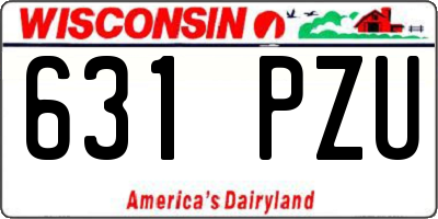 WI license plate 631PZU