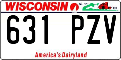 WI license plate 631PZV